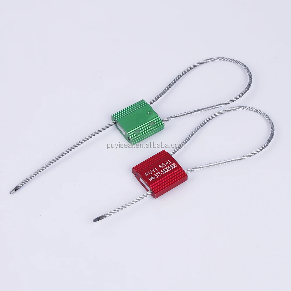 2.5mm one time used aluminum alloy stainless steel security wire cable seal