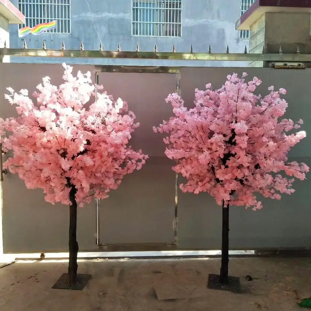 Artificial  silk cherry blossom table tree flowers wedding centerpiece trees for sell decoration wholesale