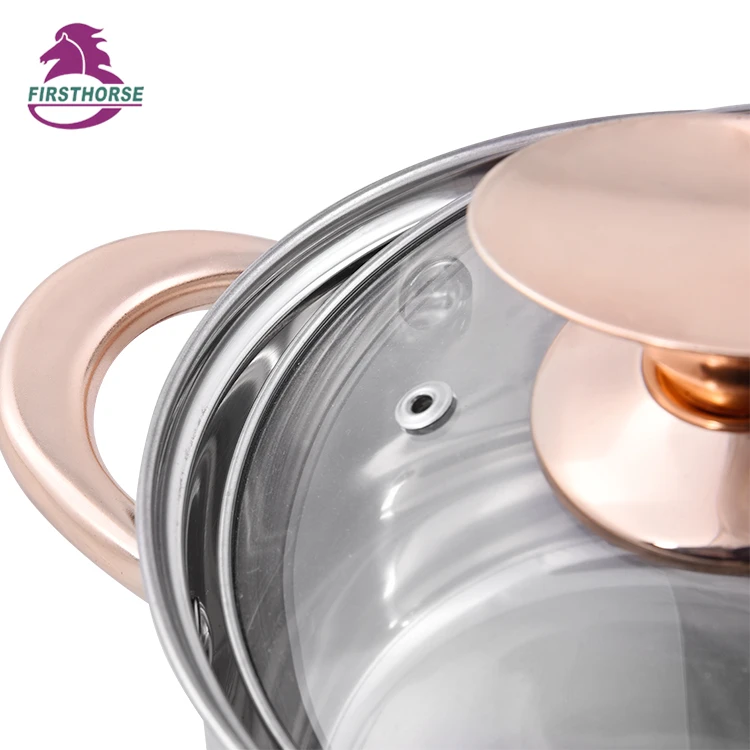 FIRST HORSE induction kitchenware sets casserole pan stainless steel single pot LB-1104-20