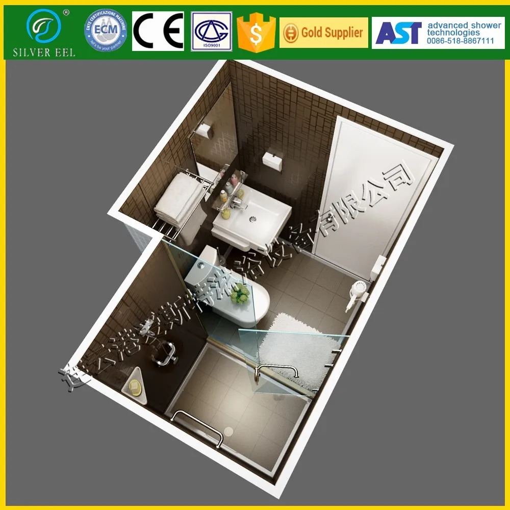 Portable integral prefab modular bathroom unit pod shower box indoor or outdoor use