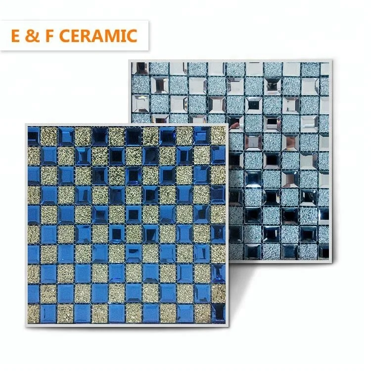 
hot selling bar square glitter gold color crackle glass mosaic tile square metal mix glass mosaic tiles 