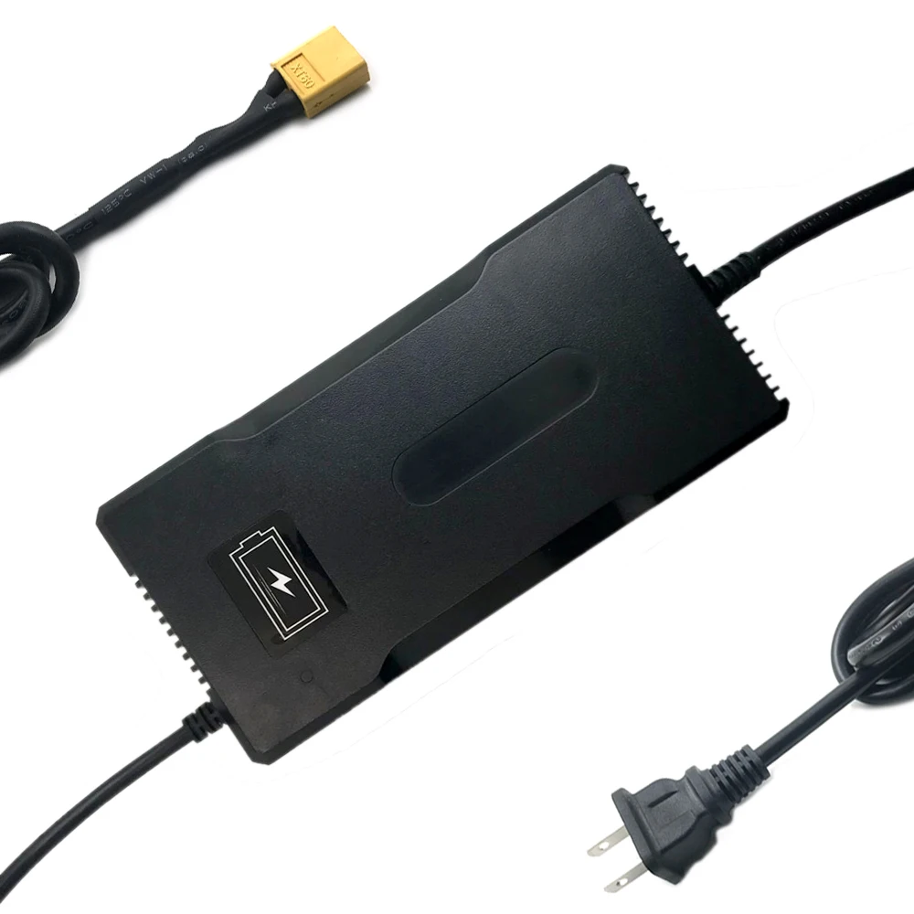 YZPOWER Lithium Li-ion Battery Charger 42V 4A  Standard Battery Electric 2 Years Black for 36v Charger