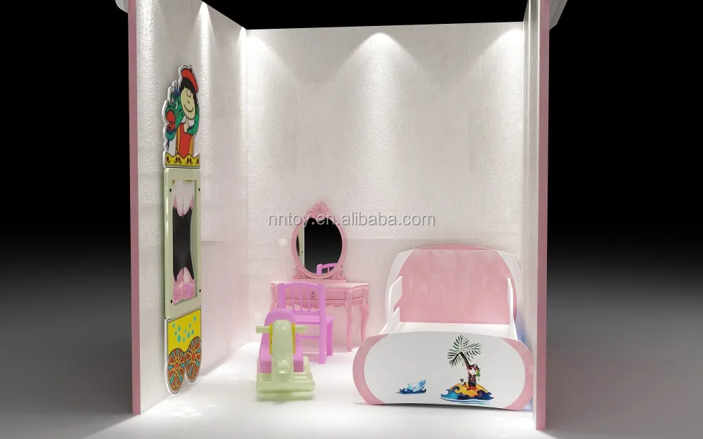 Nnbaby Kids Role Play Houses Games Indoor Playground Wooden Playground Childcare Playhouse Centers