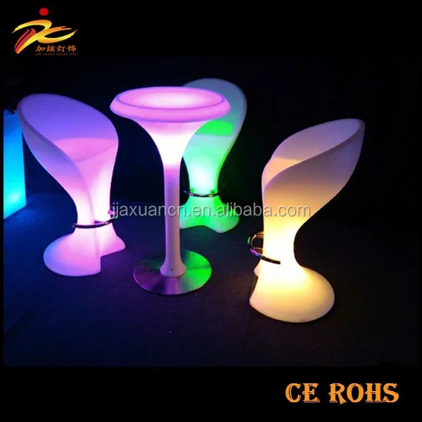 
Hot Sale Linear Low Density Polyethylene LED illuminated bar stool 
