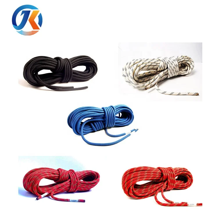 9.8mm 10.5mm 11mm abseiling rope rock climbing single braided nylon 66 rope