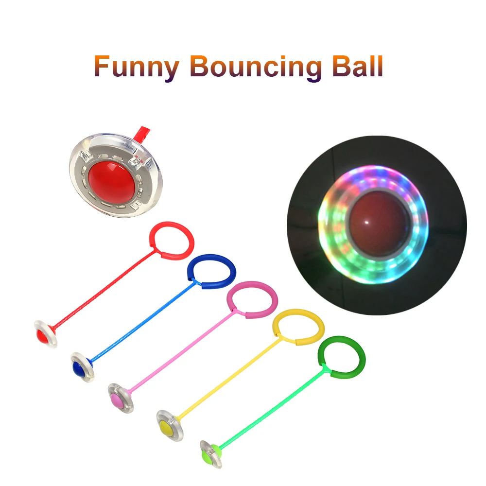 
wholesale fitness toys sports swing ball flashing jump skip ball bouncing ball for kids 