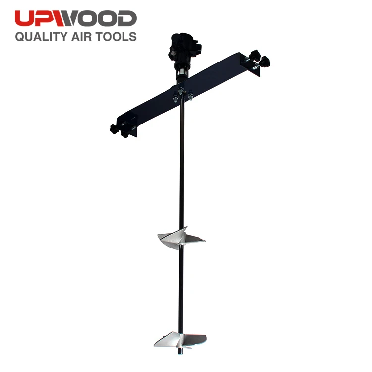 UPWOOD  A411 1/8HP Pneumatic Air Motor ink Agitator , 50 gallon 200L Pneumatic Rung Tank Barrel Mixer for Chemical Tank