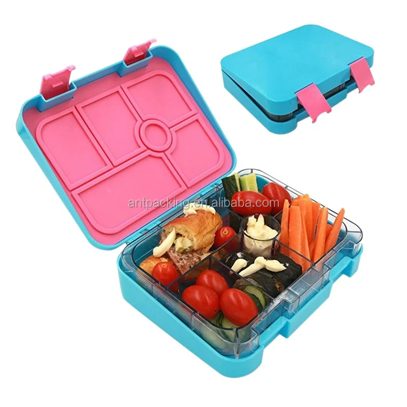 New year Gift  BPA free back to school kids 6  compartments  Bento Lunchbox