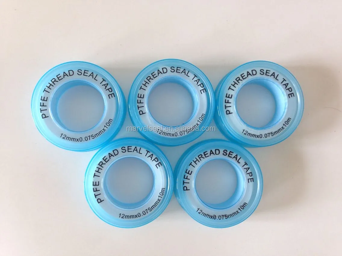 Hot selling ptfe thread seal tape with low price Cinta de ptfe white tape blue cover