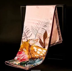 100% mulberry silk scarf for ladies lightweight square silk head scarf