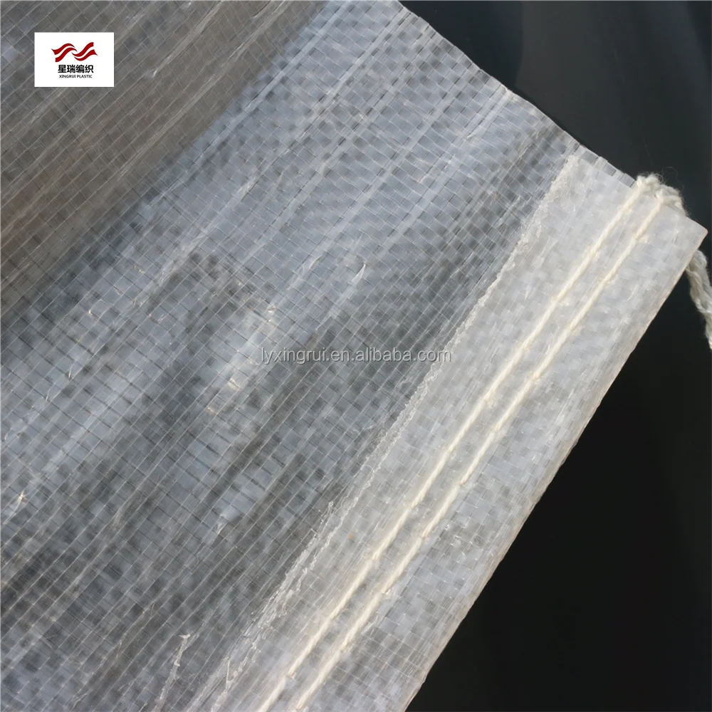 Transparent/clear PP woven bag recyclable rice sugar plastic woven bag sacks