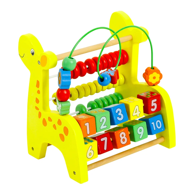 Детские игрушки новый стиль Обучающие деревянные игрушки олень стиль Абакус с круглыми бусинами игрушки