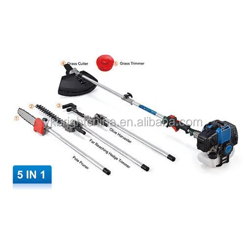 Manufacturers newest 43cc 5 in 1 Hedge Trimmer, Chainsaw, Strimmer, Brush Cutter & Extension Pole