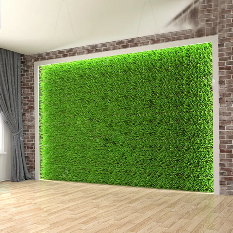 Synthetic vertical green wall artificial grass wall hanging plants hotel use