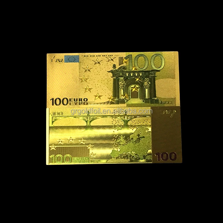 Reliable and luxury gamble gold 100 euro banknotes gold foil currency