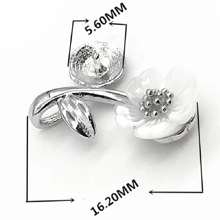 high quality wholesale luxury ladies sets fashion pearl pendant shell flower earrings 925 sterling silver bridal jewelry set