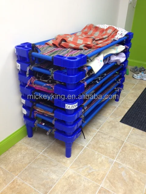 Childcare center furniture J212G bed wooden plastic bed for kids