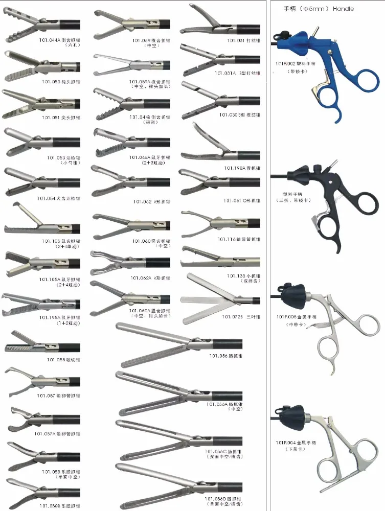 Euprun Ready To Ship Laparoscoipc Forceps Scissors 5mm Reusable Laparoscopic Surgical Instruments