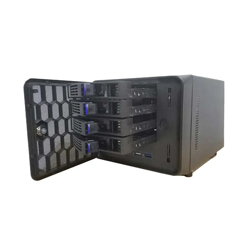 4 bay NAS storage server case with Intel J3455 Quad Core