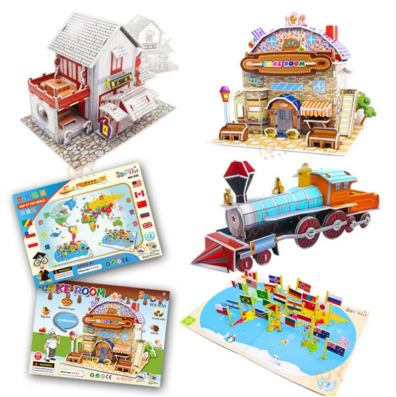 3d бумажный пазл 3d diy строительный пазл 3d модель пазла