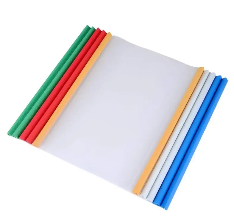 Transparent File Folder Clear Report Covers with Sliding Bar Resume Presentation File Folder Organizer Binder for A4 Size Paper