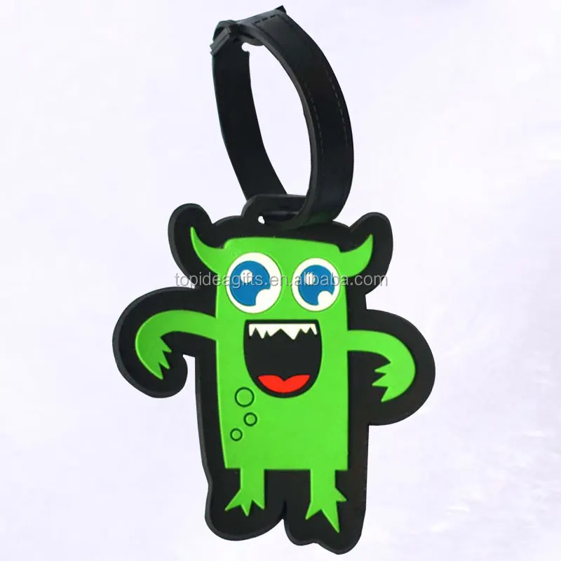 cute green Tortoise animal design zoo souvenir gifts pvc luggage tags suitcase tag bag name card holder