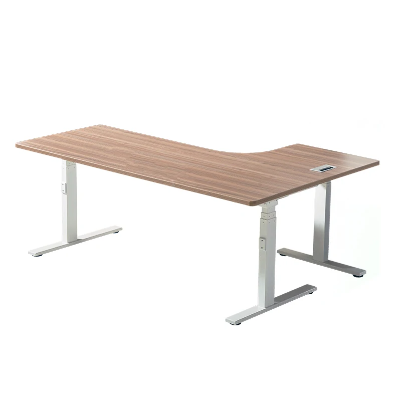 Electric Sit To Stand Office Desk L Shape Wholesale For Business Manager Foshan Lifting Frame Computer Adjustable Height Table