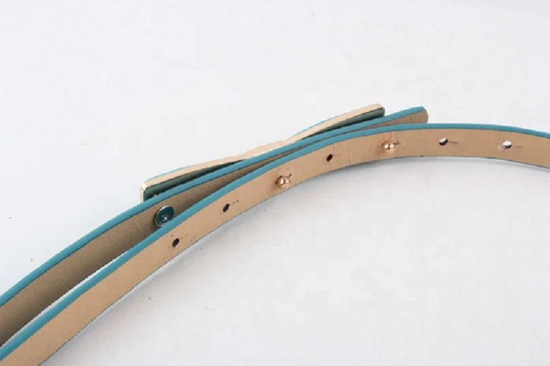 Fashion woman PU wide belt with rose gold belt buckle