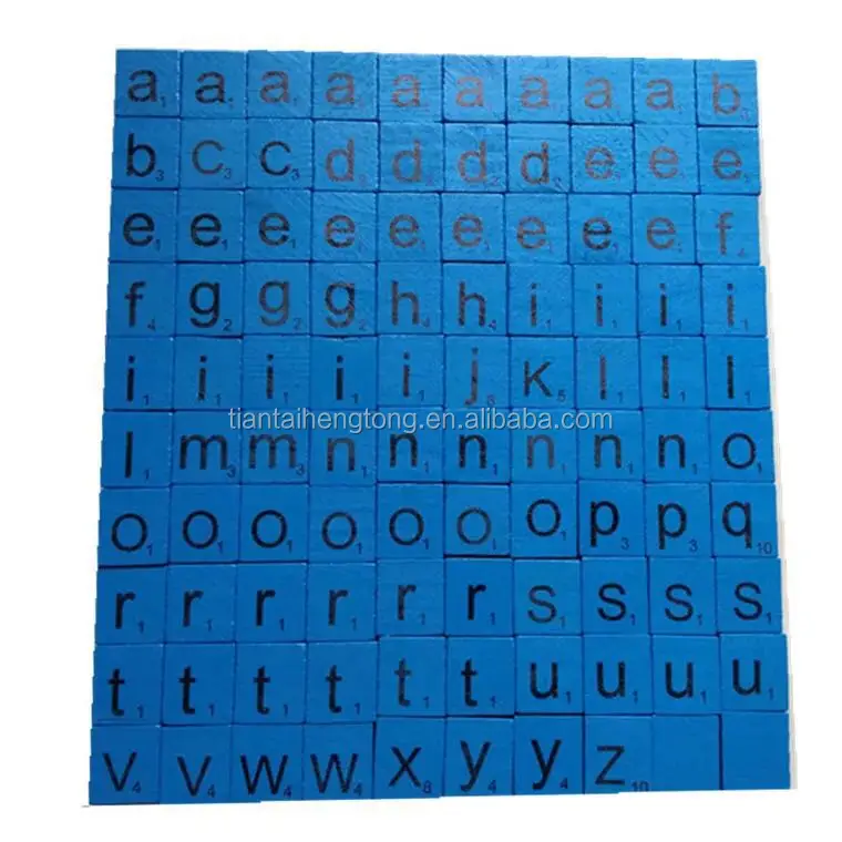 Wood Letter Tile Wooden S crabble Tiles A-Z Capital Letters for Crafts, Pendants, Spelling