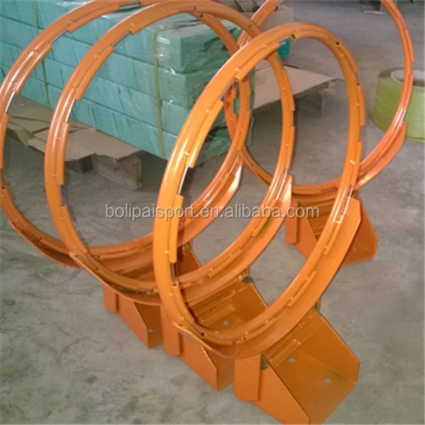 Championship officer size double springs basketball ring with net