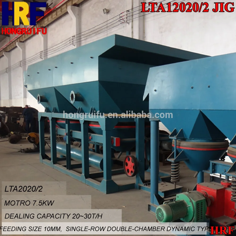 JT-1070 (2-2) Jig machine (Gravity separation) + shaking table(concentrate separation) for gold ore