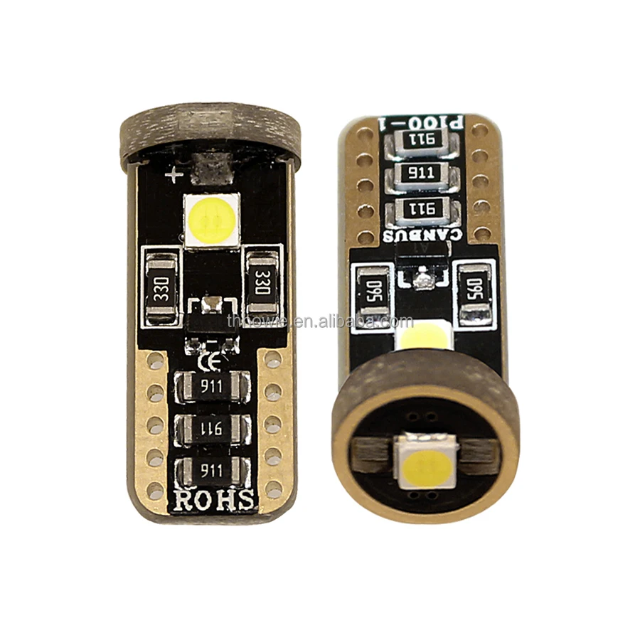 T10 3030 3SMD Canbus Error Free Car Led Interior Dome Light W5W 192 194 168 Auto Dashboard Lamp DC12V Warning Indicator Bulb