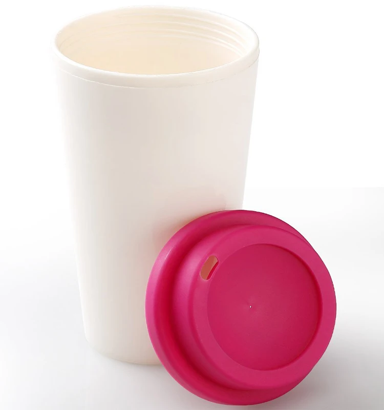 Logo Customized 12oz Double Wall Plastic Travel Mug