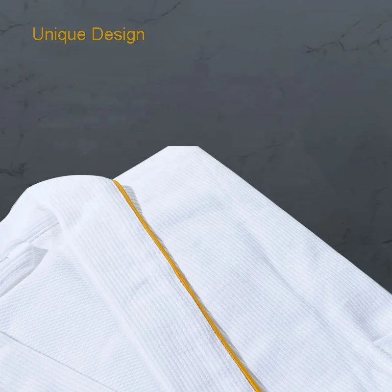 Manufacturer Personalized Turkish Cotton Bath Robe White Waffle Embroidered Towels And Bathrobe