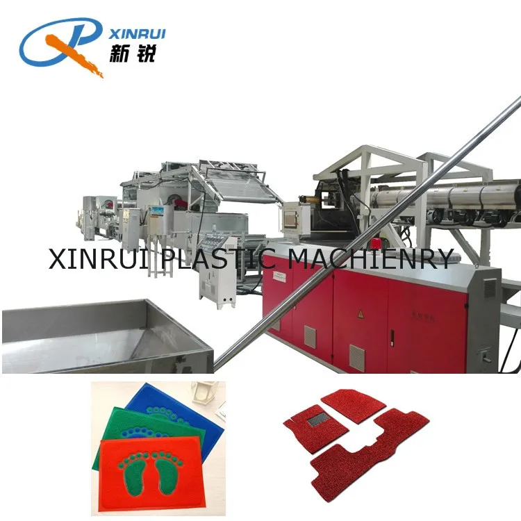 Grid hollow net backing foam back pvc coil mat making machine