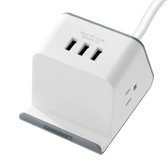 Сетевой фильтр для дома, офиса, отеля, стандарта США 10 А FCC, 2 розетки переменного тока, 3 порта Usb, с USB и держателем для телефона