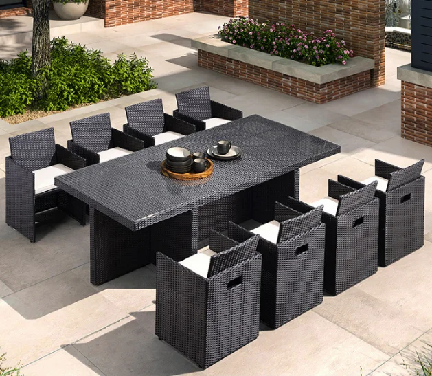 outside furniture pool outdoor restaurant furniture wicker rattan dining table set