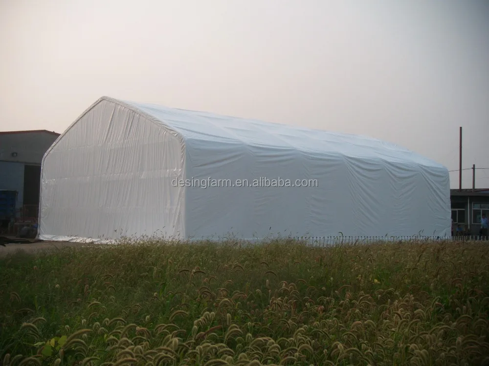 Large outdoor temporary industrial storage tent