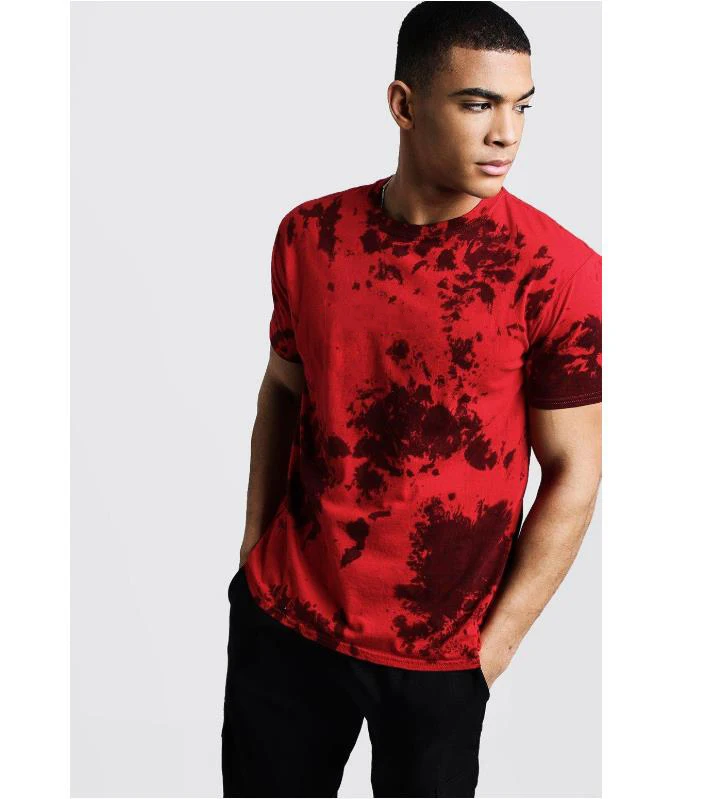 
Tie Dye Hunting Clothing New Mens Black Spot Red T-Shirts Summer 100% Cotton Short Sleeve Top Casual Sport Tee Shirts 2019 