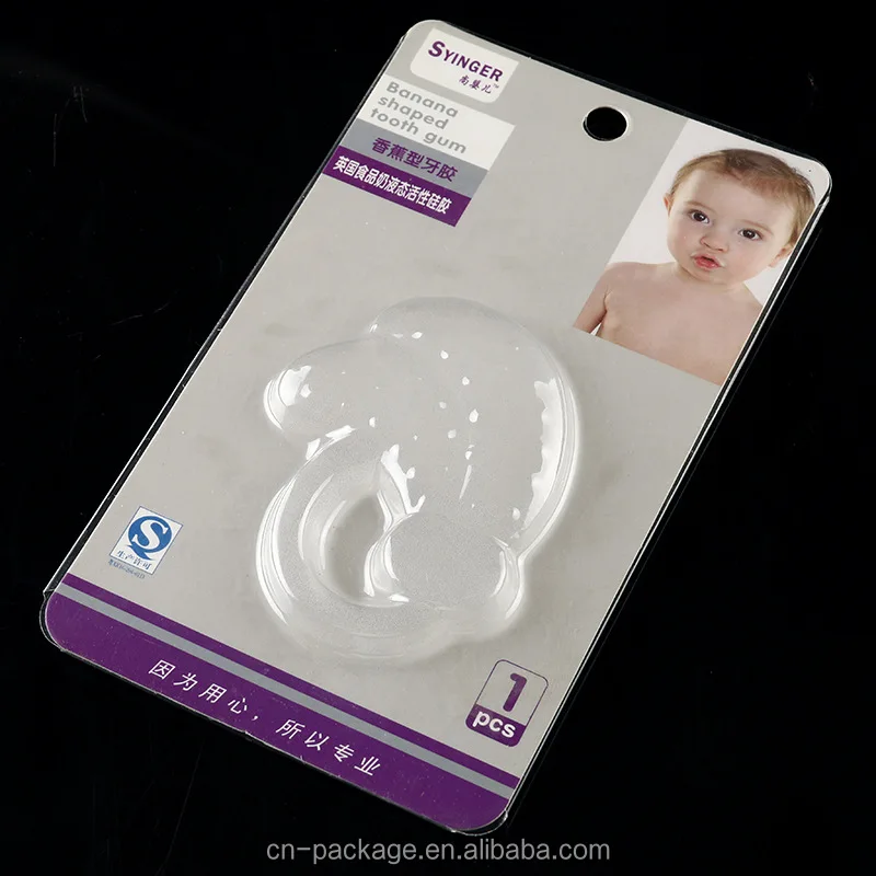 Custom logo tooth gum sliding blister card packaging Wholesale transparent PVC three fold blister