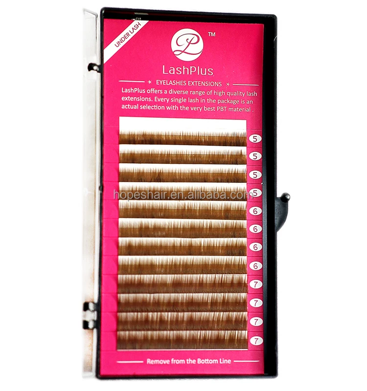 2016 Hot Eyebrow extensions Private Label,Dark Brown, Korean PBT Fiber, Slight Straight Smooth