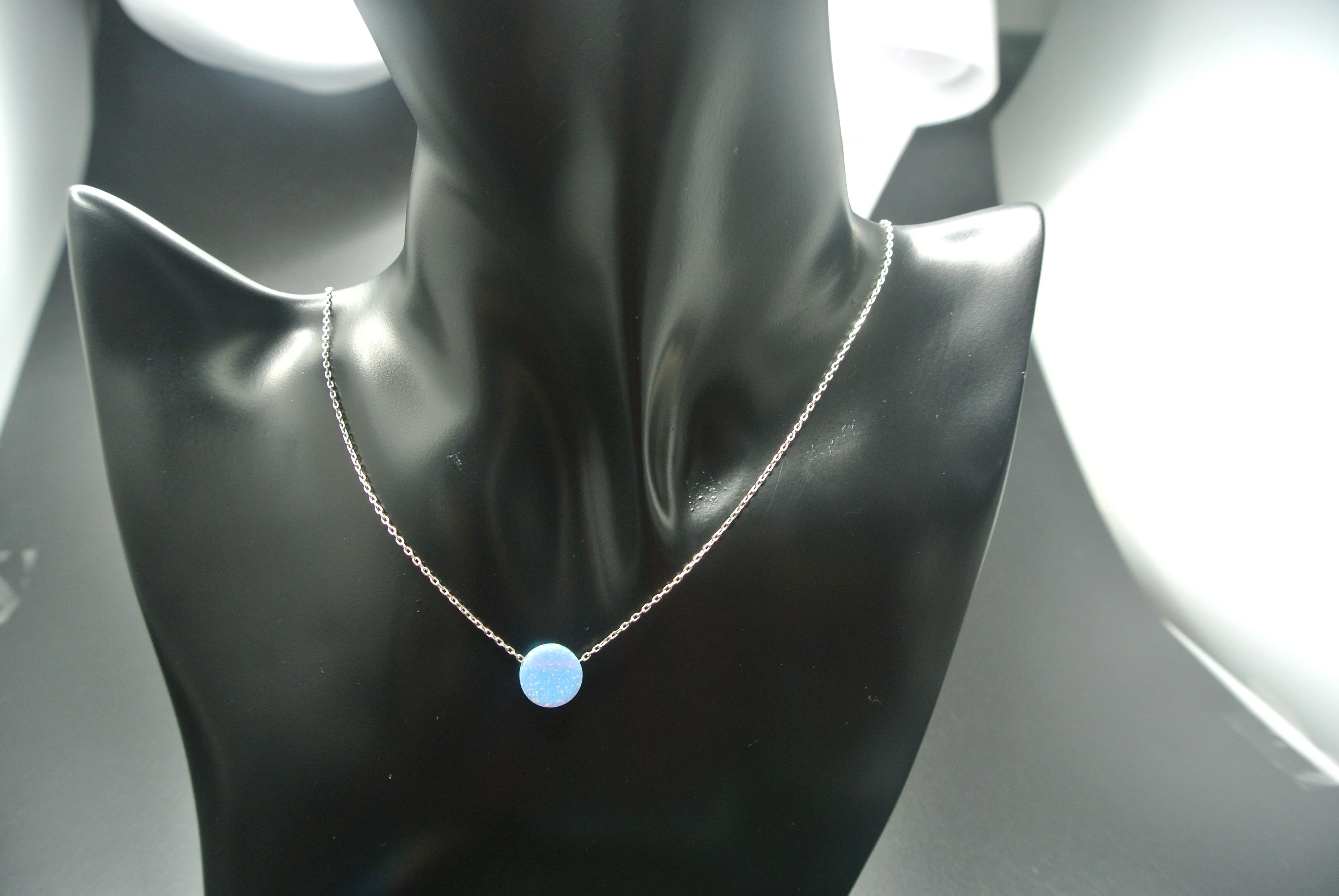 Blue loose gems synthetic opal cabochon stone for sale