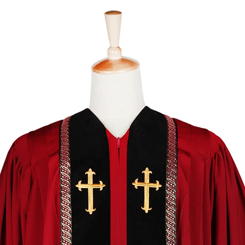 Custom Design RT Wesley Wholesale Clergy Robes Church Uniform with Wheat Alike Decorative Bars