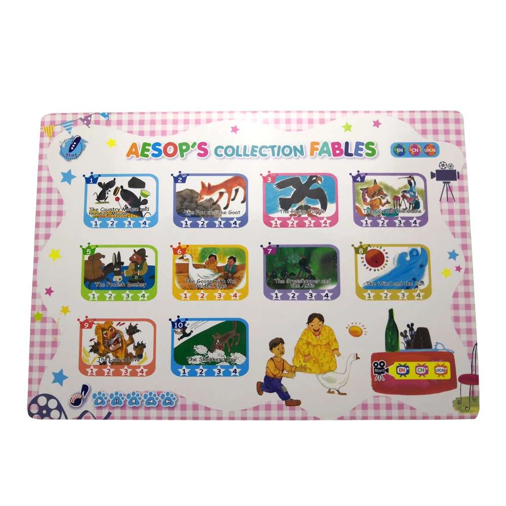 Custom Children English Alphabet Chart Language Translation Pen Learning Machine