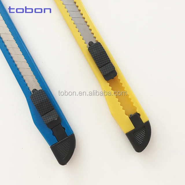 Оптовая продажа, простой выдвижной пластиковый универсальный нож 9 мм с защелкивающимся лезвием