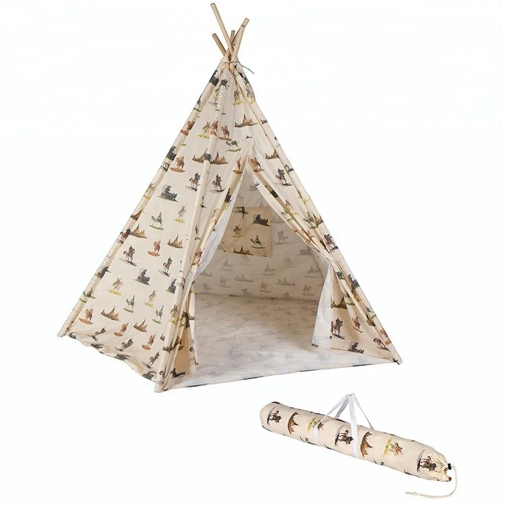 
Kids Teepee Toy Tent with Playing Mat 
