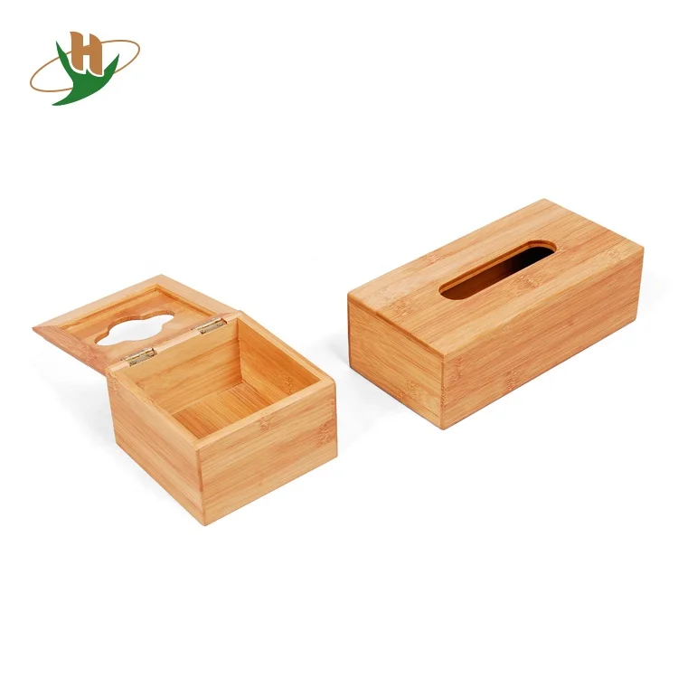 
Natural living eco friendly rectangular bamboo wooden tissue box for wholesale  (51966466)