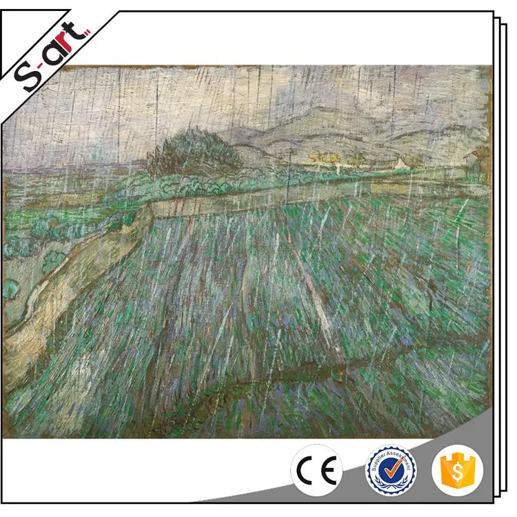 Wheat Field with Cypresses van gogh landscape painting