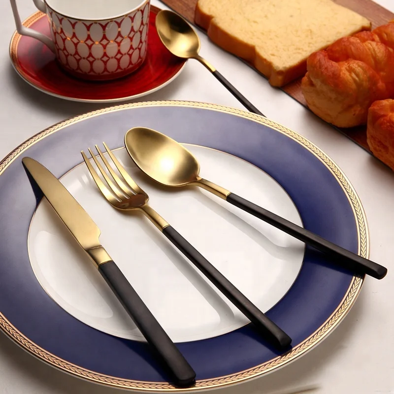 Hotel ceramic blue design 8inch dinner flat plates custom logo porcelain serving plates