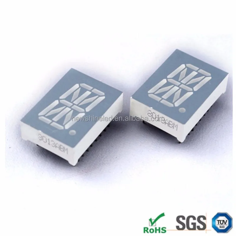 Red 16 segment alphanumeric led display 0.8 inch 14 segment led digital display 1 digit alphanumeric led display for advertising